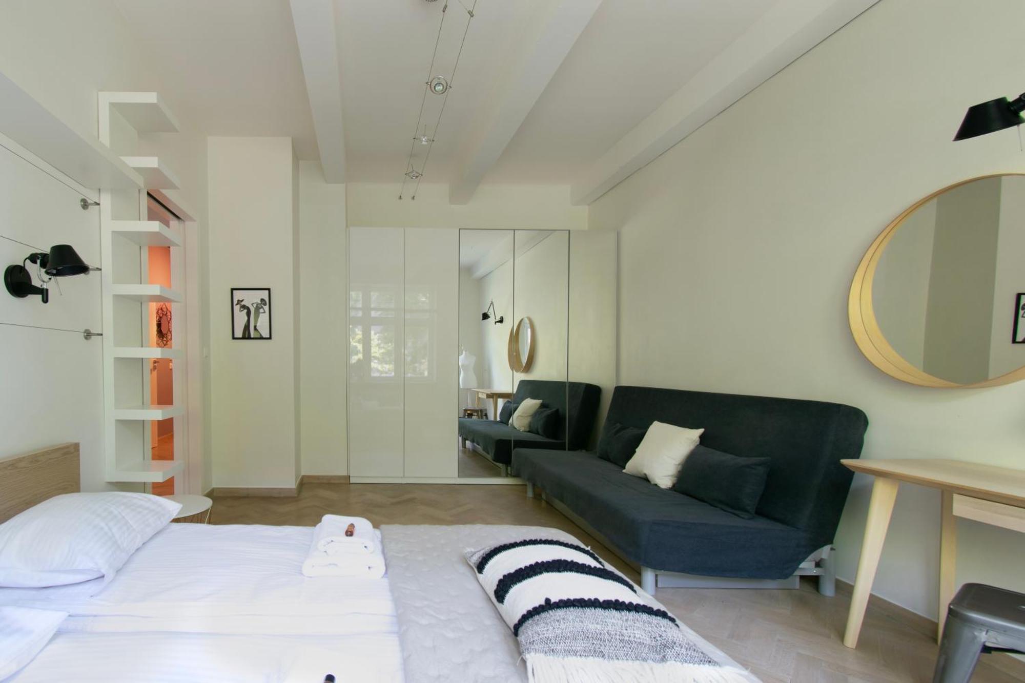 Spacious 3Br Apartment With Ac In Living Room, 2 Balconies Krasków Exterior foto